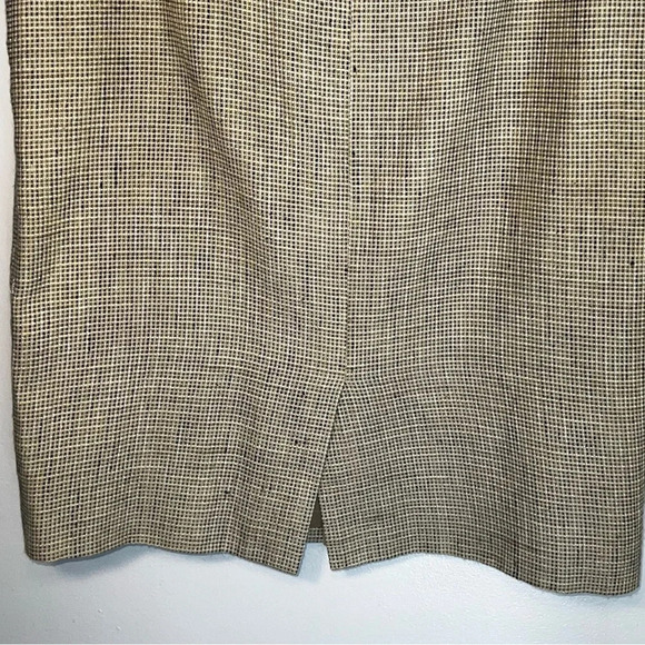 Carlisle,14, Vintage tweed,silk linen blend midi pencil skirt rear hook eyes zip - Picture 6 of 6